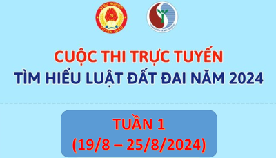 Công Đoàn cơ sở trường THCS Tương Bình Hiệp tham gia Cuộc thi trực truyến " Tìm hiểu luật đất đai năm 2024"